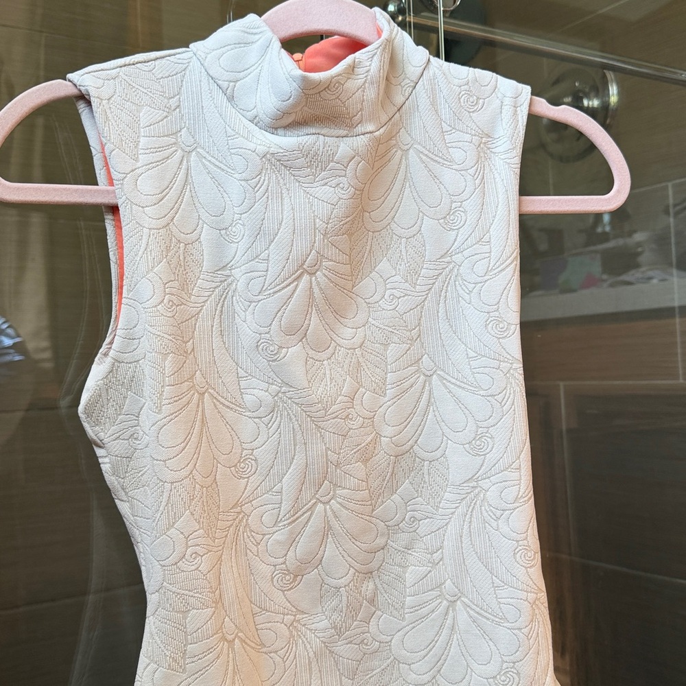 SEEA Leana white textured print Ventana swim/ surf suit M